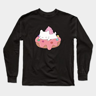 Cute cat donut t-shirt Long Sleeve T-Shirt